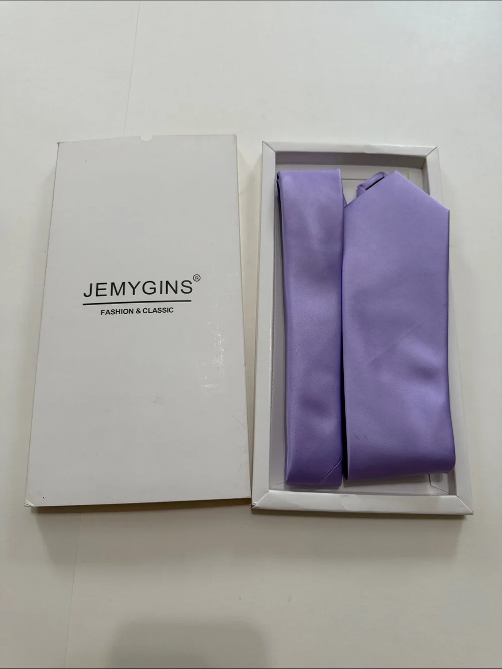Lavender Satin Tie Set for Men